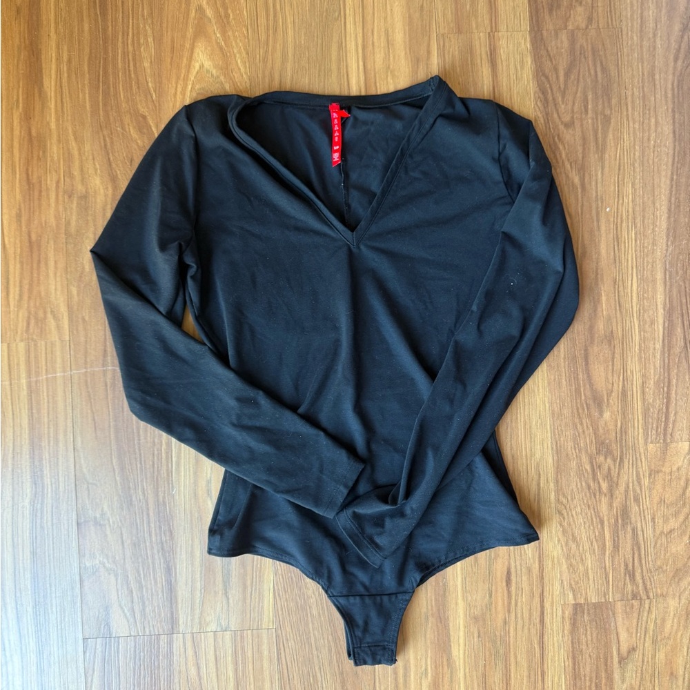 SPANX Black Long Sleeve Bodysuit